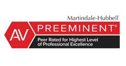 Martindale-Hubbell | AV Preeminent | Peer Rated for Highest Level of Professional Excellence